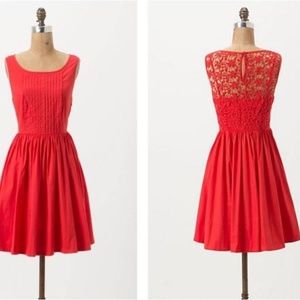 Moulinette Soeurs Anthropologie laced back  dress